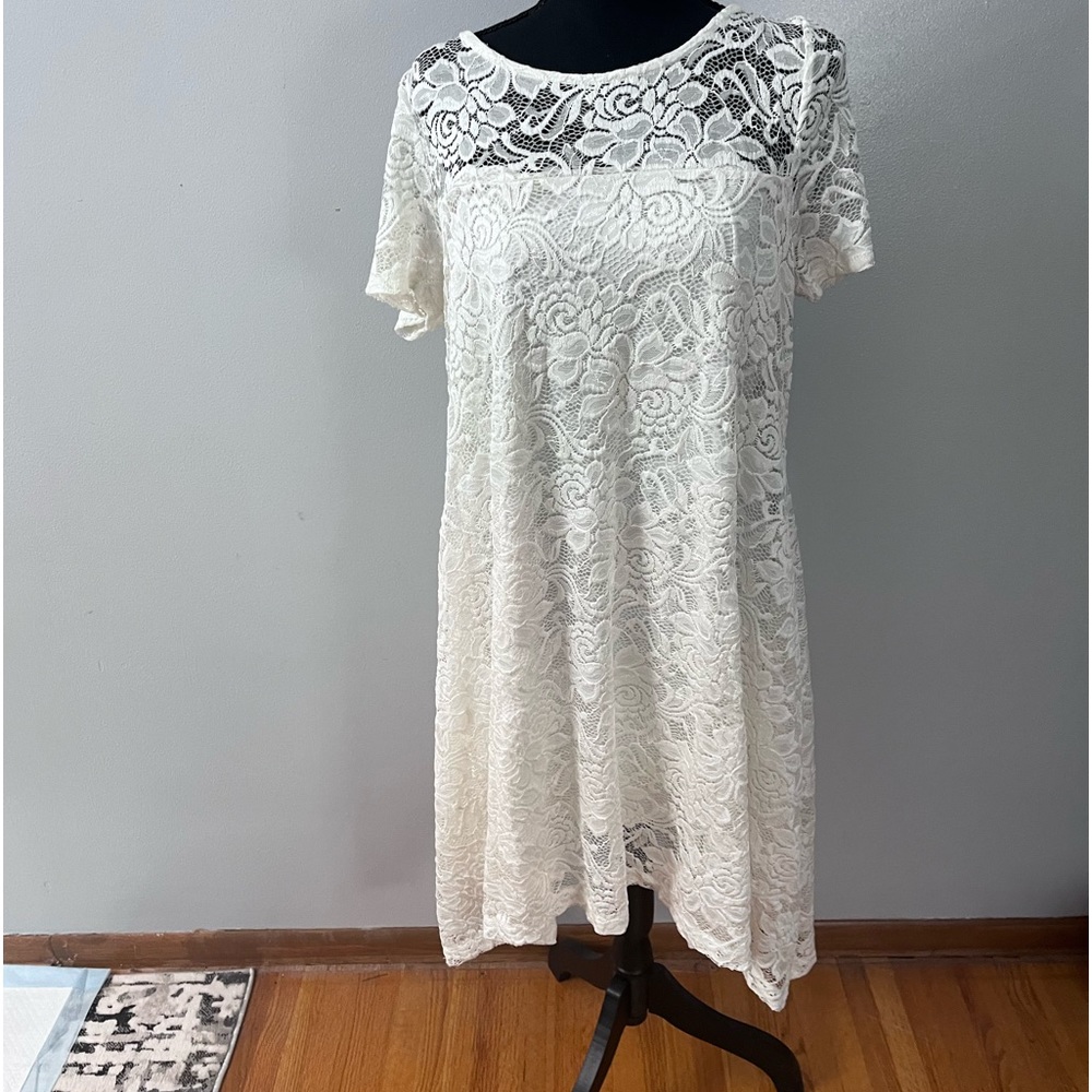 Lacy White Dress